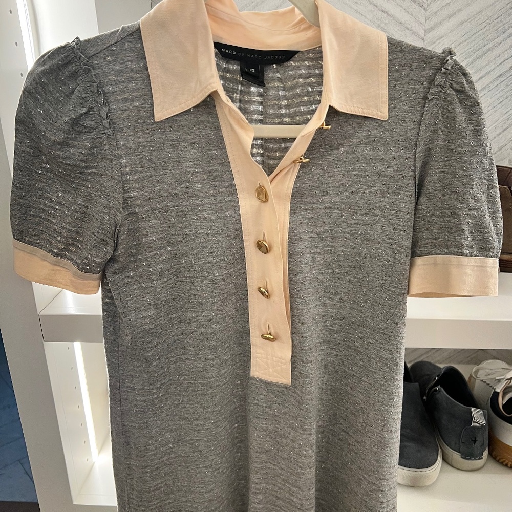 Marc Jacobs Metallic Thread Polo